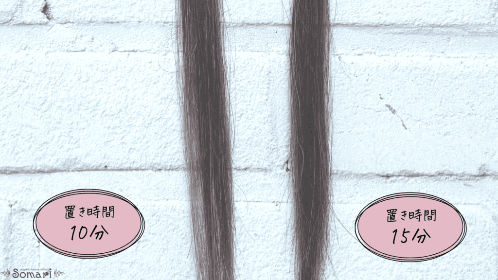 KAMKA（カミカ）白髪染めカラートリートメントzの毛束検証画像