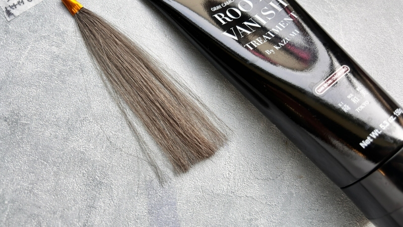綺和美（KIWABI）root vanishヘアカラートリートメントの染毛効果検証
