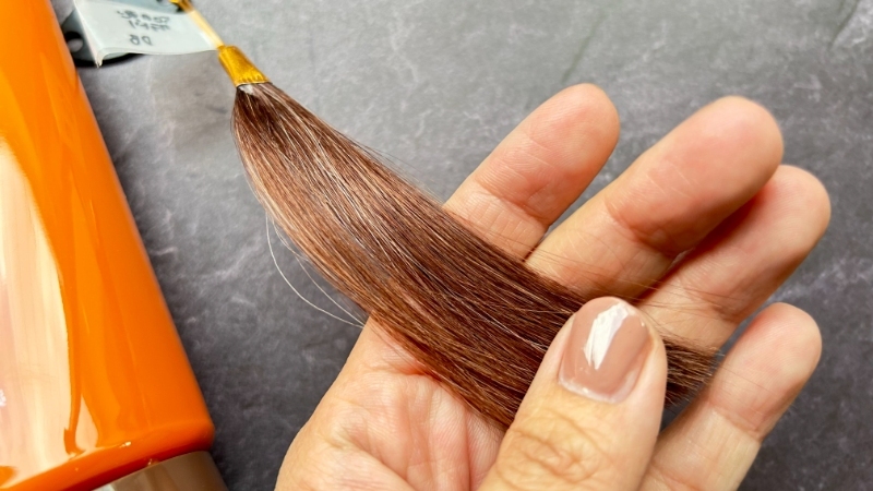 50の恵 頭皮いたわりカラートリートメントダークブラウンの染毛効果検証
