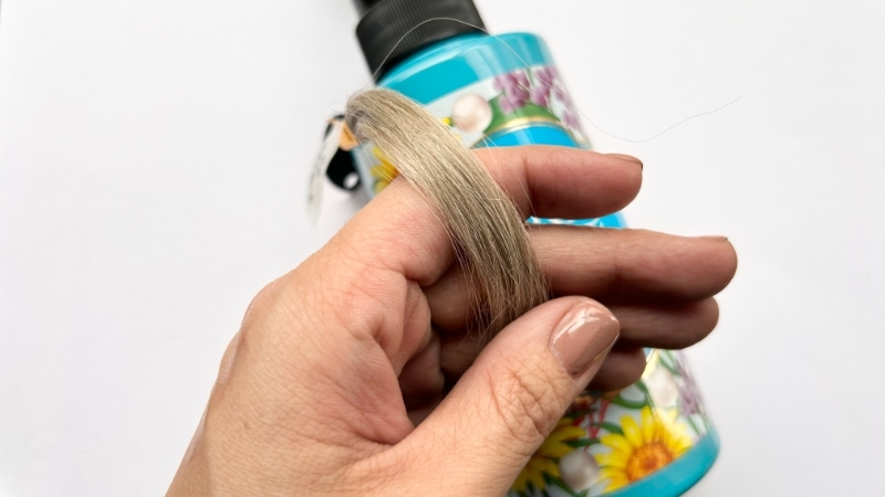 マリンボーテカラーシャンプーを毛束で染毛効果検証