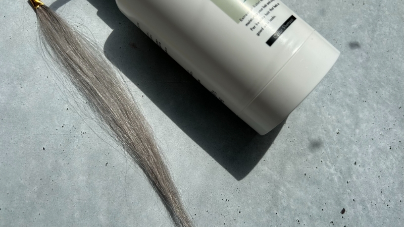 リシリアフレルカラーシャンプーの染毛効果を検証した毛束