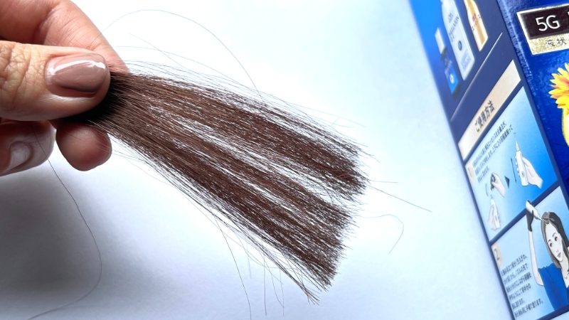 ウエラトーン 2+1 ジェルタイプを毛束で染毛効果検証