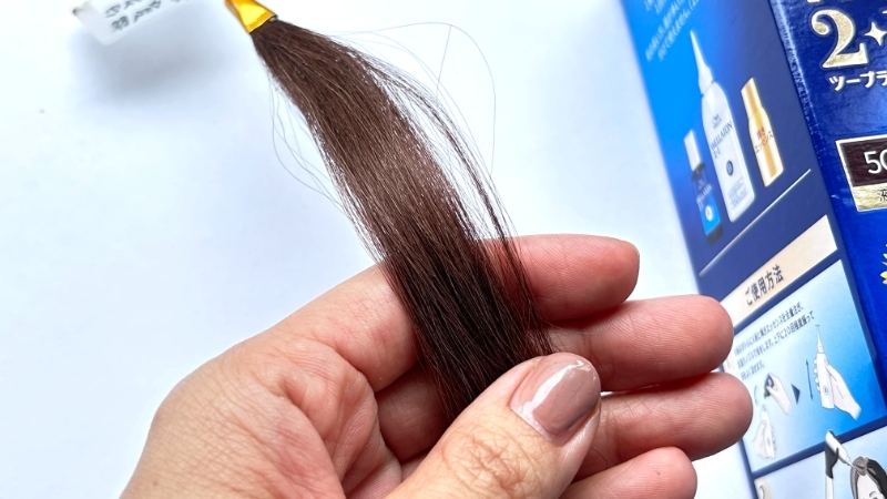 ウエラトーン 2+1 ジェルタイプを毛束で染毛効果検証