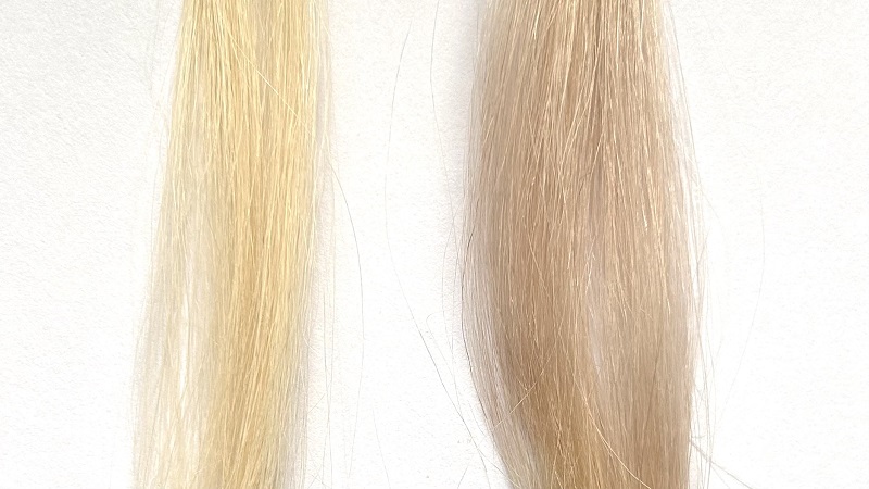 ビューティラボホイップヘアカラークリーミーカプチーノの染毛効果を検証した毛束