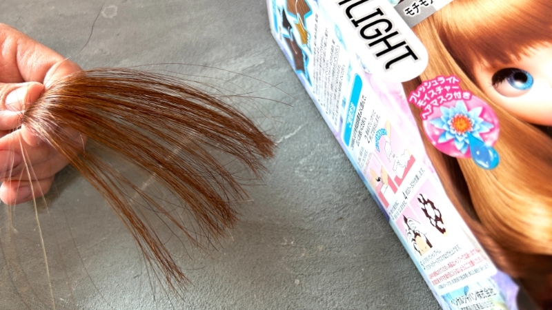 フレッシュライト泡タイプカラー クリームシフォンを毛束で染毛効果検証