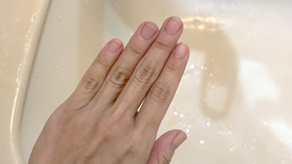 jjimjil（ジムジル）シャンプーを使用する前の手