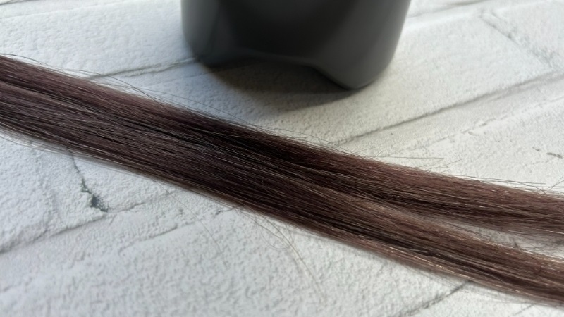 KAMIKA（カミカ）白髪染めカラートリートメントローズブラウンの染毛効果を検証した毛束