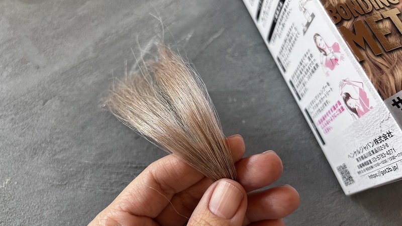 シュワルツコフgot2bボンディングメタリックスヘアカラーの染毛効果を検証した毛束