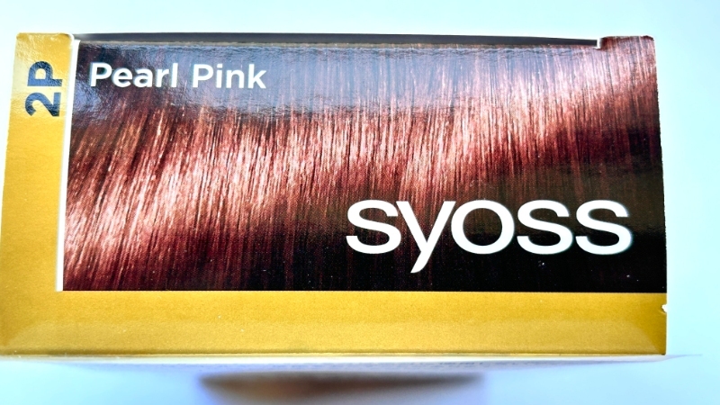 サイオス オレオクリームヘアカラー 2Pパールピンク箱パッケージの色見本
