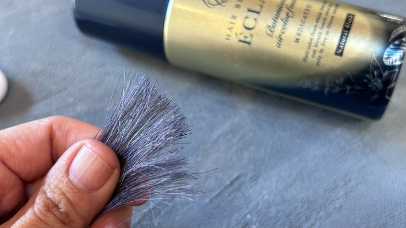 ヘアボーテエクラボタニカルエアカラーフォームの染毛効果を検証した毛束
