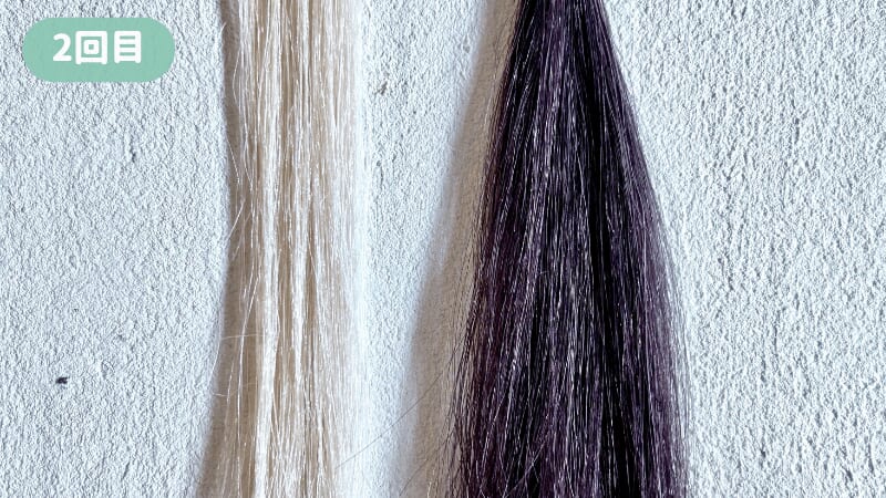 HANAオーガニックカラーコンディショナーの染毛効果を検証2回目